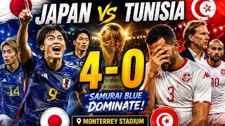 🔥 Japan 4-0 Tunisia 🇯🇵🇹🇳 | Ueda & Kamada Shine! | FIFA World Cup 2026™ Highlights