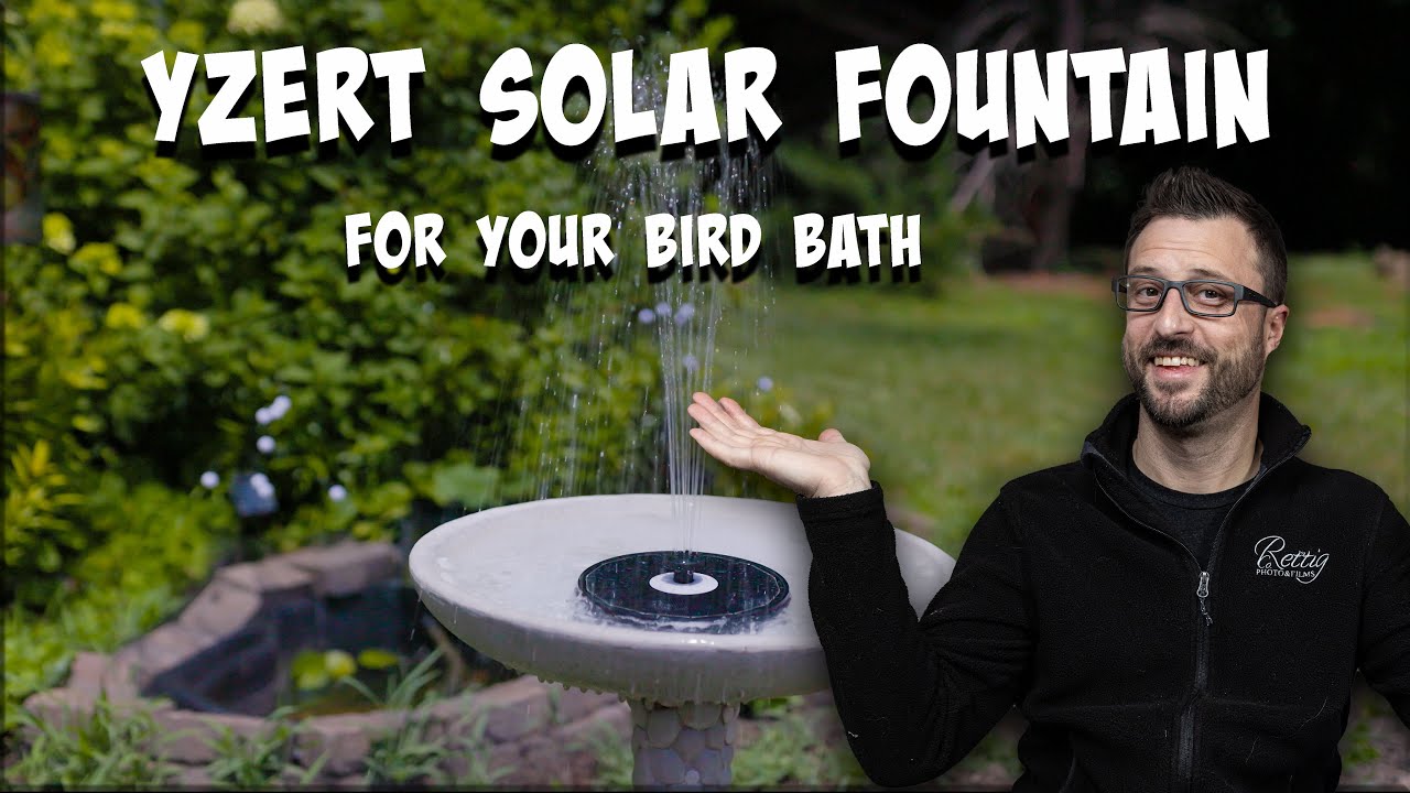 Обзор солнечного фонтана Yzert для поилок для птиц!