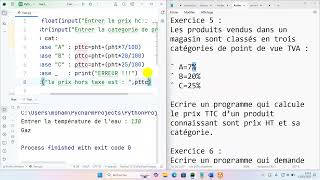 Python - Workshop 4 Correction (Alternative Structures)