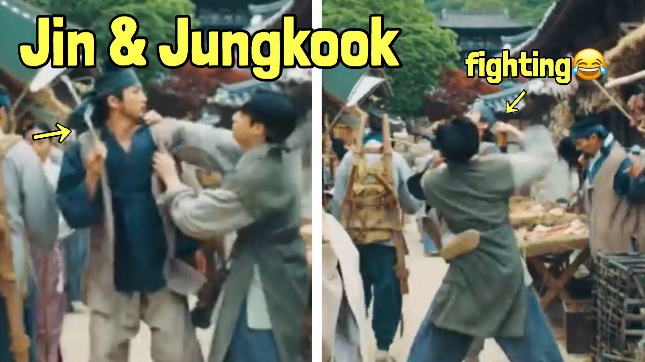 BTS Jin and Jungkook Fighting in Suga Agust D MV 😂 - YouTube