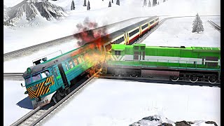 Euro Train Racing Free - Level 9 Fail Because Crash screenshot 2