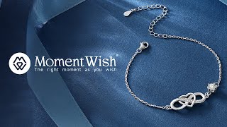 MomentWish Heart Infinity Bracelet With Moissanite