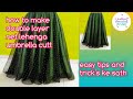 How to make simple black net lehenga double layer cutting & stitching full tutorial in Hindi.