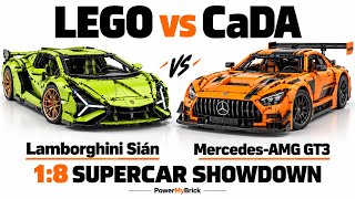 Lego vs what not! | Scale 1:8 | Part1: Lego Lamborghini Sian vs CaDA AMG GT3