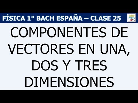 25. COMPONENTES DE UN VECTOR (Teoría)