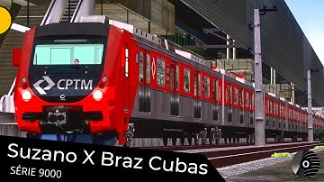 OpenBVE - SUZANO x BRAZ CUBAS com o TUE SÉRIE 9000 da CPTM! Linha 11 Coral