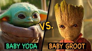 Baby Yoda vs Baby Groot - The Mandalorian \/ Guardians of the Galaxy Vol. 2