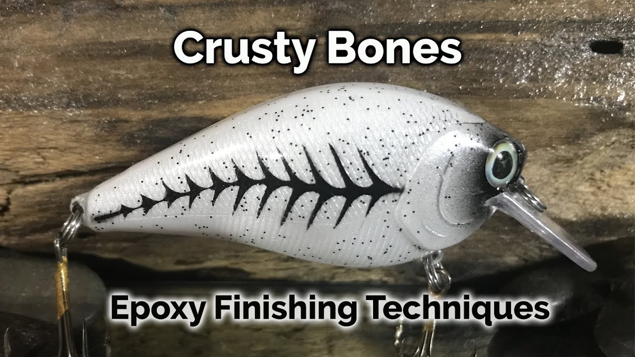 Custom Lure Painting Crusty Bones Crankbait Epoxy Techniques for