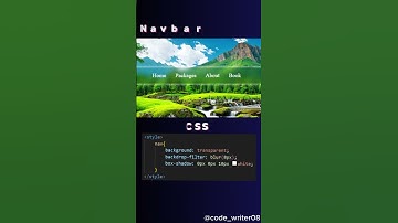 Glass Effect Navbar !  #shorts #coding #html #website