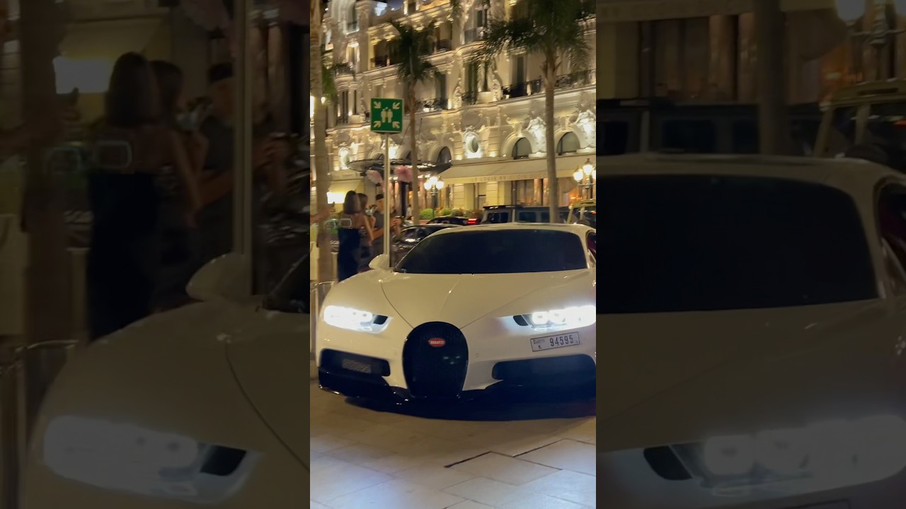 White Bugatti Chiron from Dubai to Monaco 