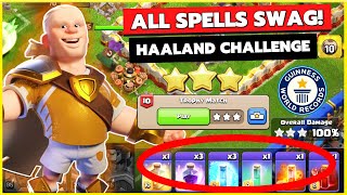 Trophy Match Haaland's Challenge coc 10 - 3 Star without spells ( No spells used )- Clash of Clans