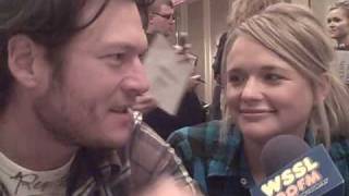 Blake Shelton and Miranda Lambert with WSSL 100 at CMA's