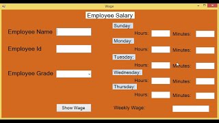 Employee Salary Calculator App in C# screenshot 2