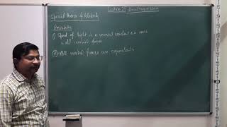 Lecture-25A(The Special theory of Relativity)