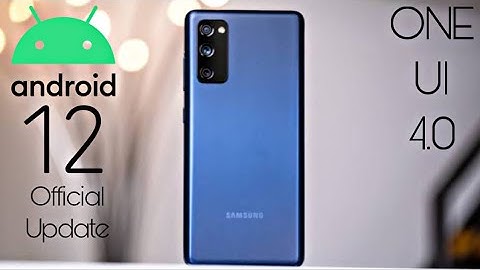 Samsung Galaxy S20 FE Android 12 ONE UI 4.0 Official Update (RELEASED)