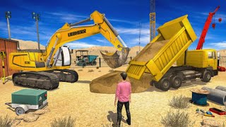 [Heavy excavator crane city sim] truck & crane offroad driving mod android gaming screenshot 4