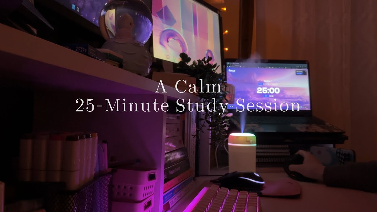 A Calm 25-Minute Study Session | Keyboard Sounds