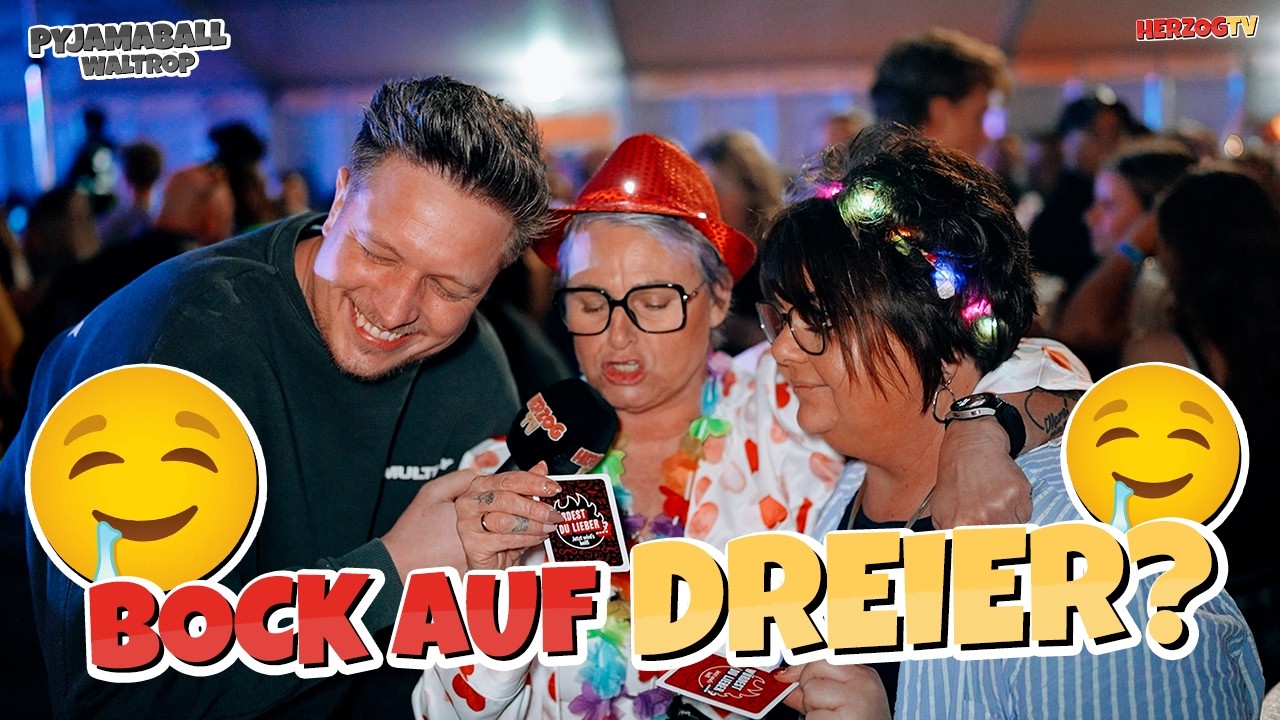 Bock auf DREIER? 🤤 Straßenumfrage Pyjamaball Waltrop