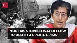 BJP has stopped water flow to Delhi to create crisis ahead of Lok Sabha polling, alleges Atishi