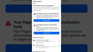 Facebook monetization suspended | monetization policy violation facebook