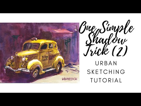 One Simple Shadow Trick (2) | Urban Sketching Tutorial (12 min)