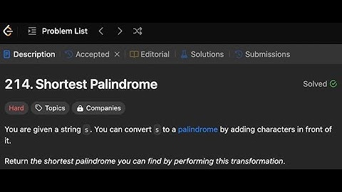 Shortest Palindrome | Simple solution | LeetCode 214 | Golang