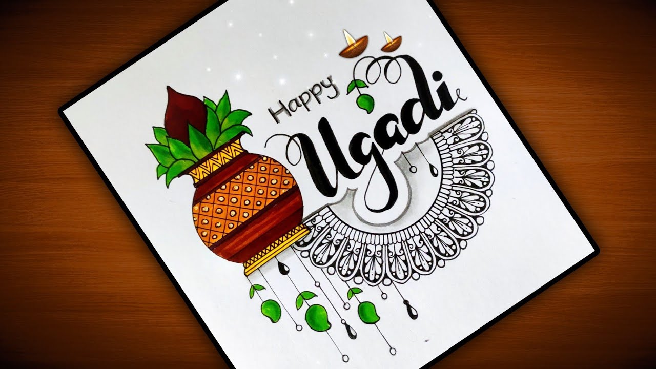 ugadi drawingugadi Mandala Artugadi festival Drawing