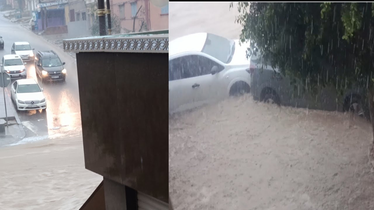 كارثة طبيعة انجراف ماء الأمطار بآسفي المغرب اليوم فيضانات الماء و الأمطار الغزيرة  والسيول 