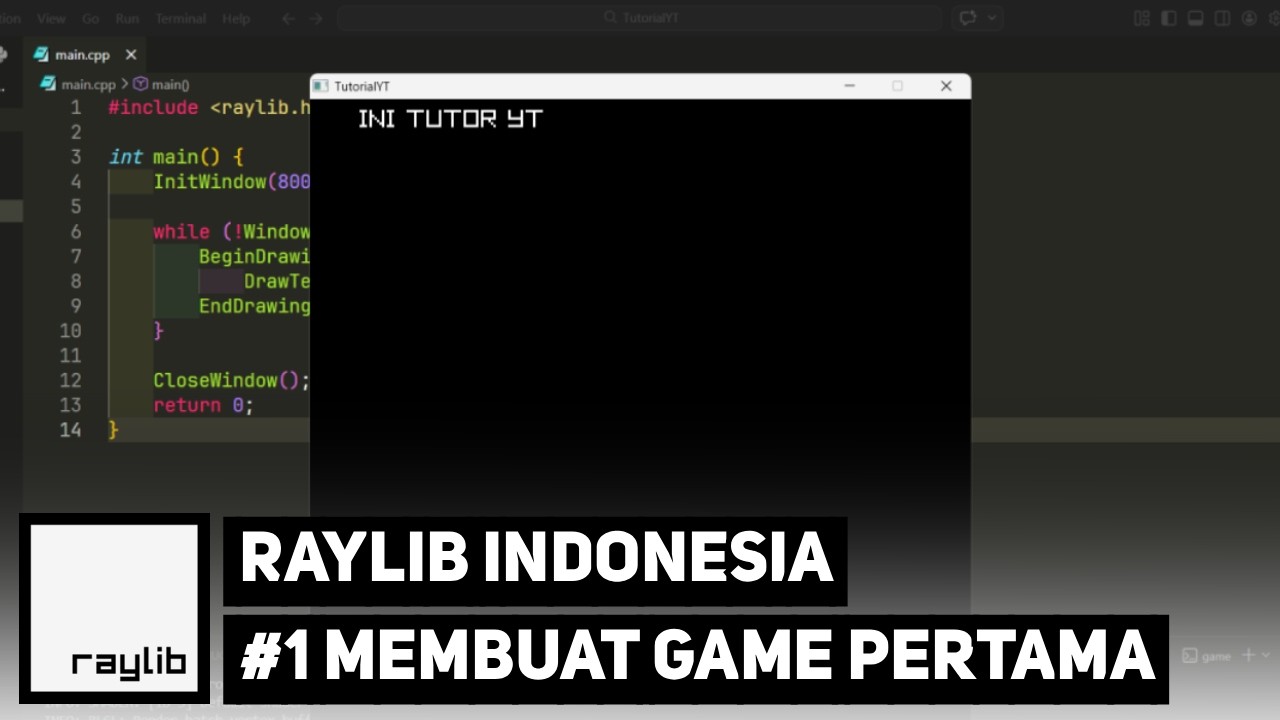 raylib with python - tutorial 1 - getting started with... Belajar Raylib Indonesia |#1 Membuat Game Pertama - YouTube