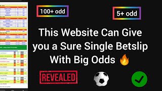 This Website Can Give you 100% Single Odd Prediction without fear of loosing your money #betting screenshot 4