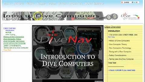 Suunto Zoop Computer in the Classroom - SDI