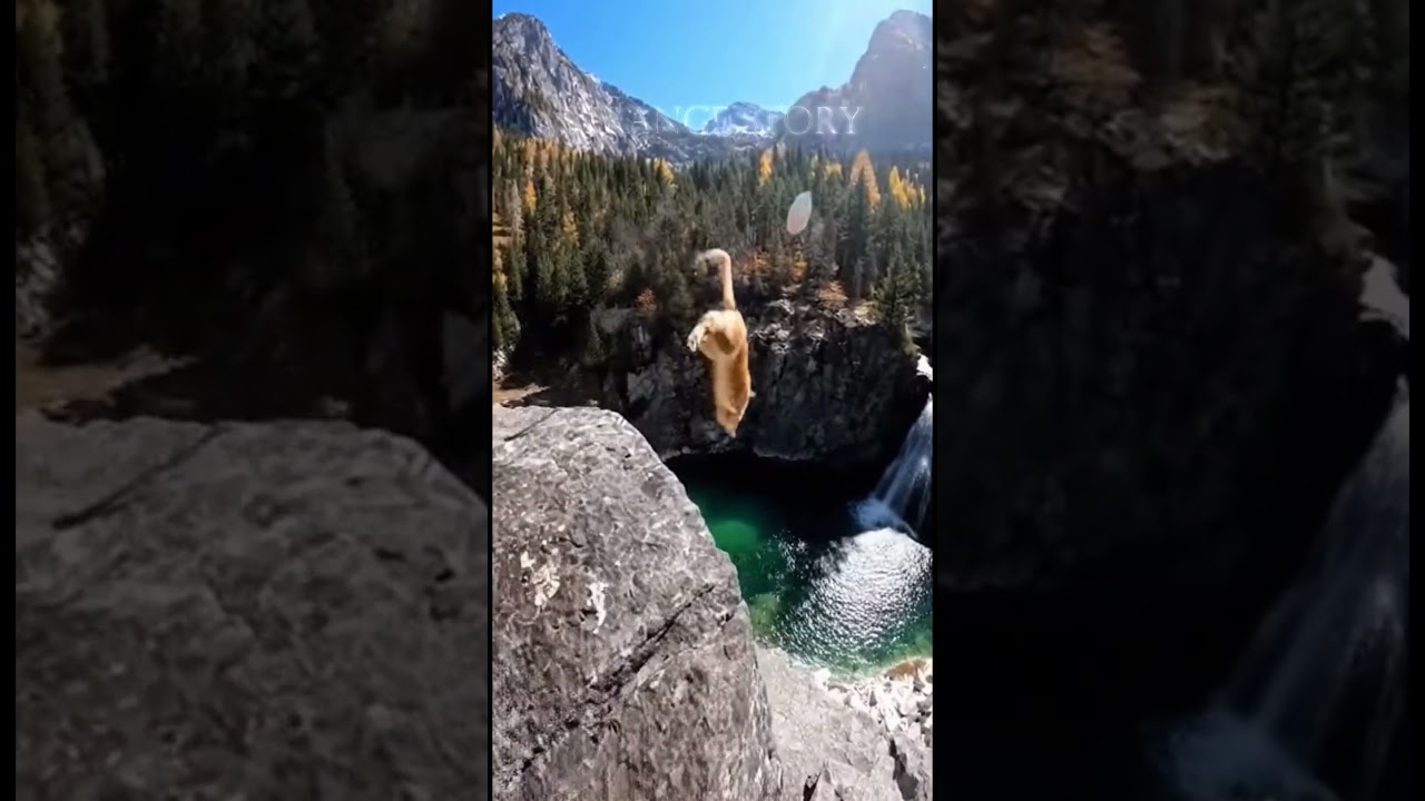 Extreme POV: Dog's INSANE 10-Meter Cliff Dive!
