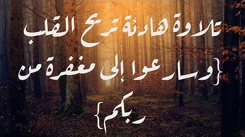 تلاوة هادئة تريح القلب💚{وسارعوا إلى مغفرة من ربكم }💚|| القارئ عمر عصام