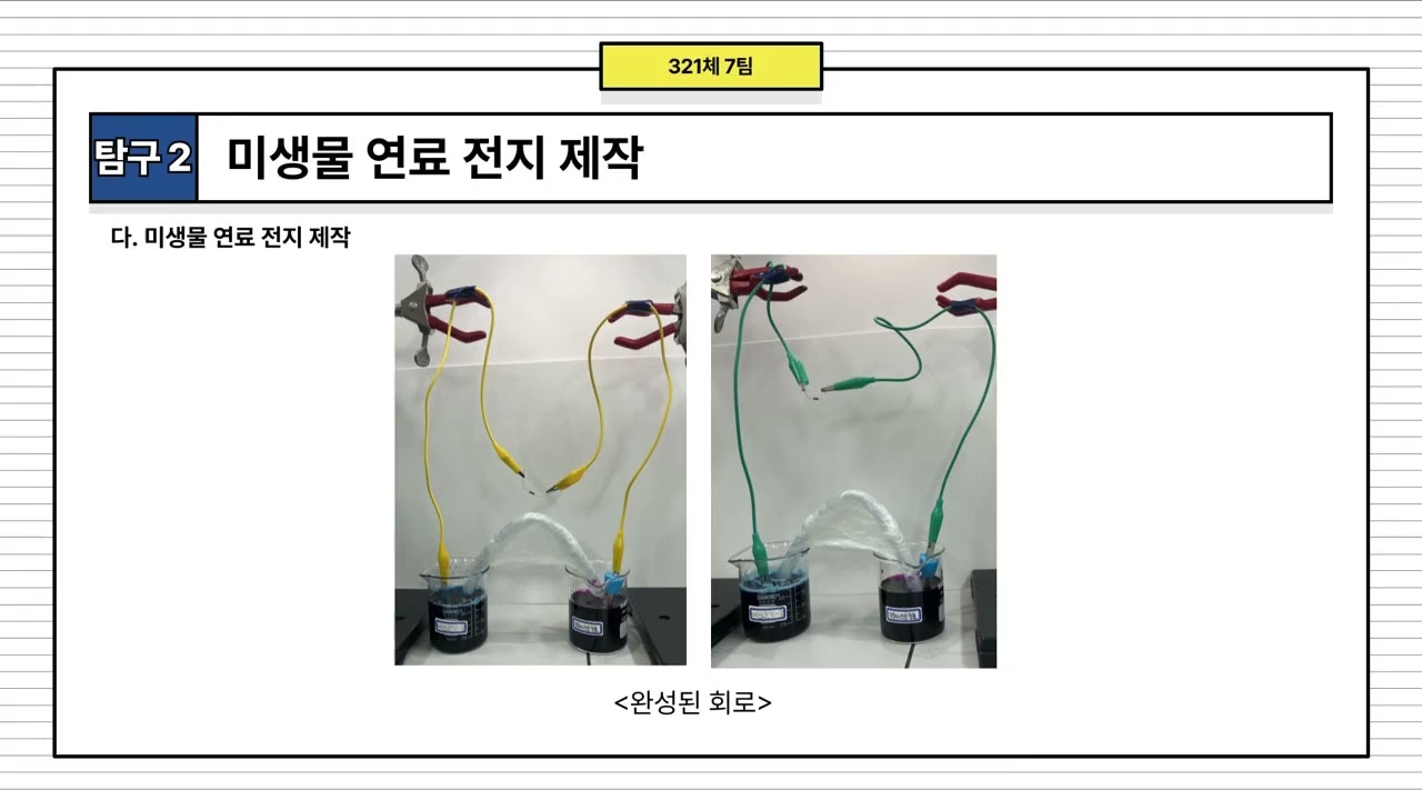 [융합탐구 321체] 7팀 - 폐수 재활용을 위한 대장균 기반 미생물 연료 전지(MFC, Microbial Fuel Cell)제작에 대한 탐구