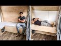 Building a living space whidden wall bed in freezing temperatures  rv renovation ep 4