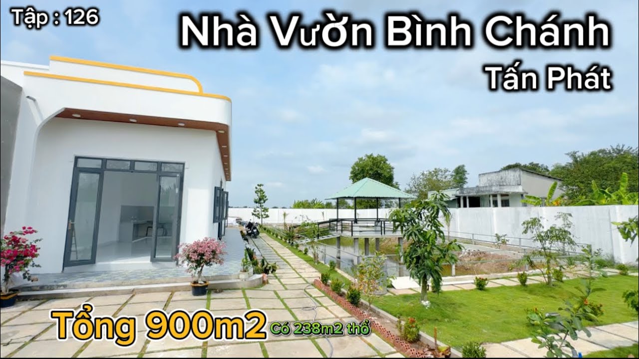 Nhà Vườn Bình Chánh - Tổng 900m2 đất - Đã Hoàn Công. 