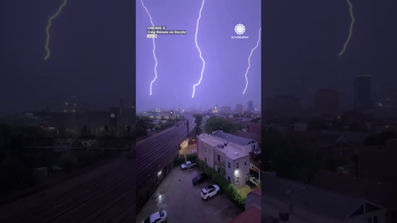 Lightning Strikes 3 Chicago Buildings At Same Time 