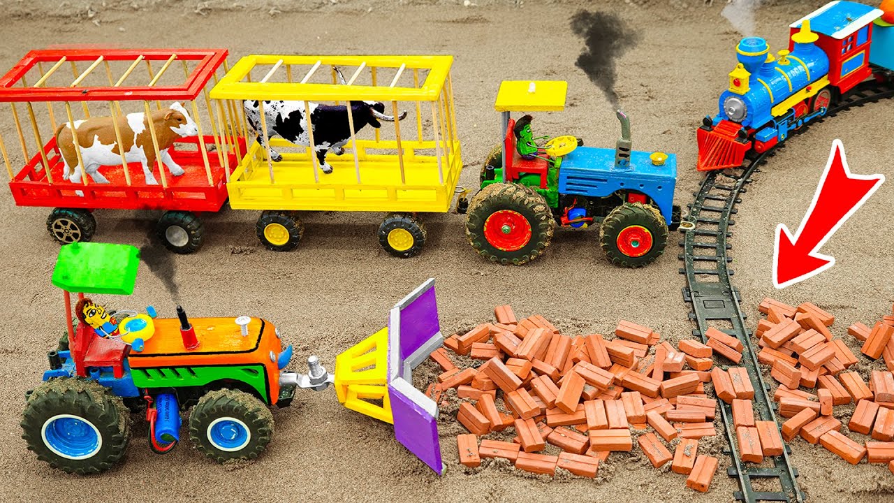 Top diy tractor making mini transport feed cows  diy bulldozer repair railway track  HaiPhong Mini