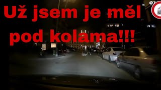 Už jsem je měl pod kolama, Žižkov dashcam, agrese!!!