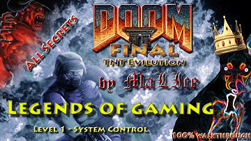 Final Doom TNT (jDoom) 100% walkthrough - Level 1 System Control (all secrets)