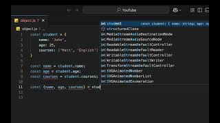 Object Destructuring in JavaScript