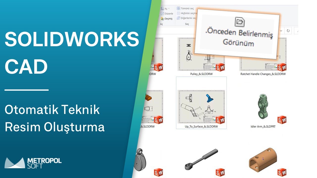 SolidWorks'te Otomatik Teknik Resim Oluşturma