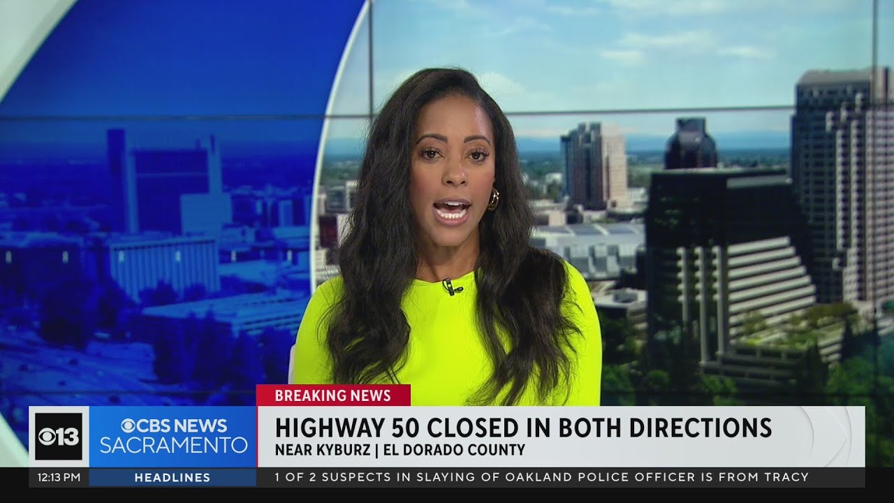Crash closes Highway 50 in both directions in El Dorado County - YouTube