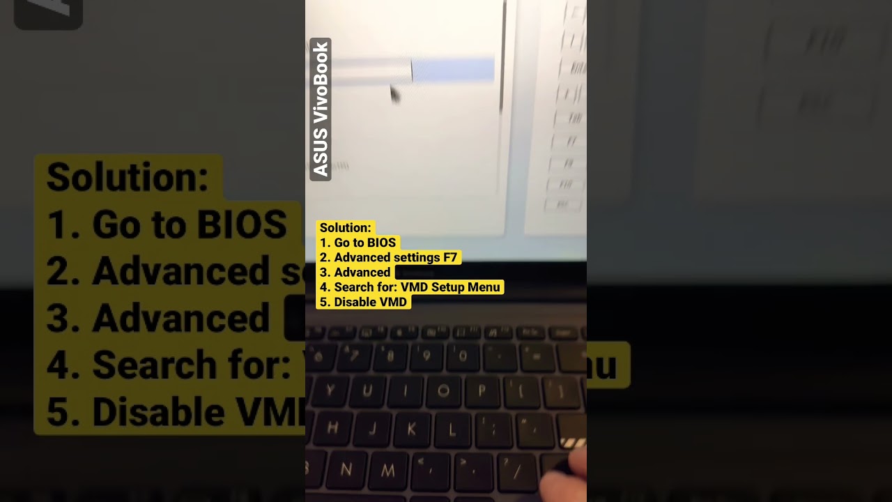 Asus Vivobook issue no HDD SDD storage found when installing OS Windows 10