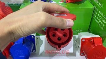 MDP125 Ổ cắm công nghiệp 32A 5 chân gắn tường