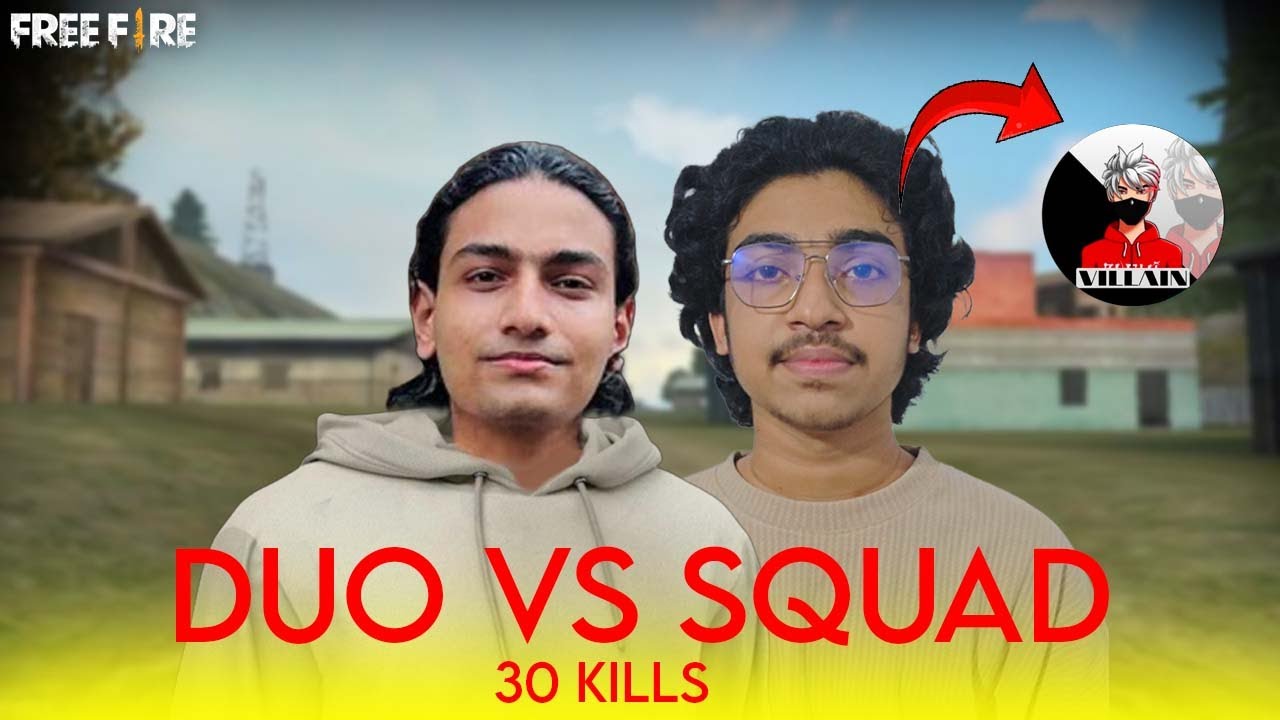 Back to Back Squad wipe🔥 - DUO VS SQUAD WITH TL VILLAIN - 30 KILLS📈🔥