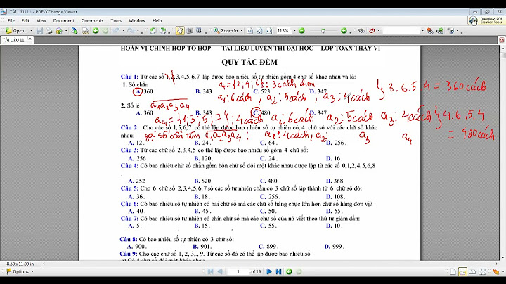 Giải bài tập sbt toán 11 quy tắc đếm cũ