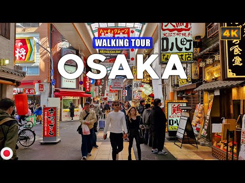 Osaka JAPAN - Downtown Osaka City Walk 2024 [Travel Vlog]