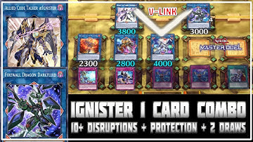 BROKEN NEW IGNISTER 1 Card Combo V LINK 10+ DISRUPTIONS & PROTECTIONS | Yu-Gi-Oh! Master Duel