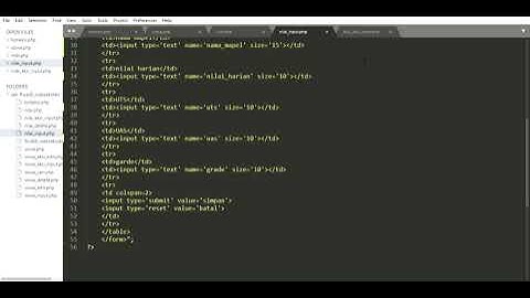 C  xampp htdocs Rivaldi websekolah nilai php Rivaldi websekolah   Sublime Text UNREGISTERED 2021 07